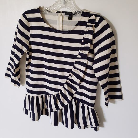 J. Crew Striped Ruffle Top - Picture 5 of 8